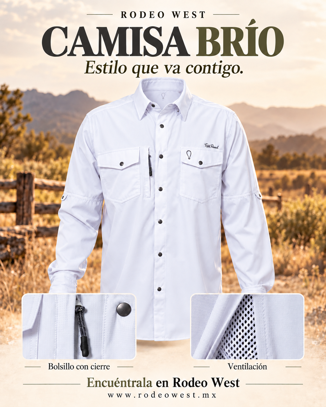 Camisa Brío Blanco de frente