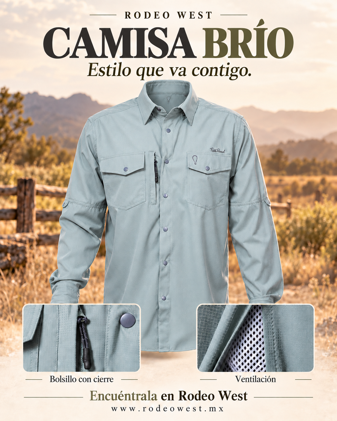 Camisa Brío Pistache de frente