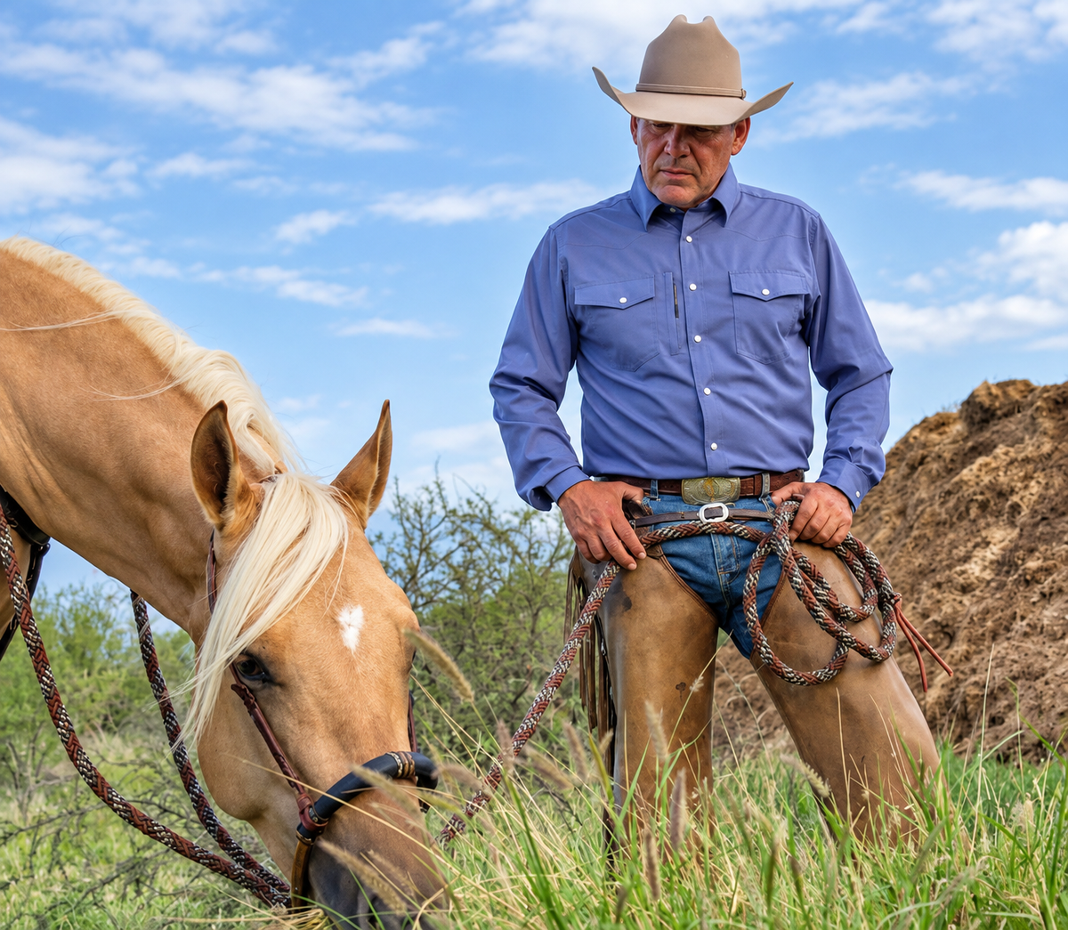 David Alonso con camisa Brío Fifth Ranch